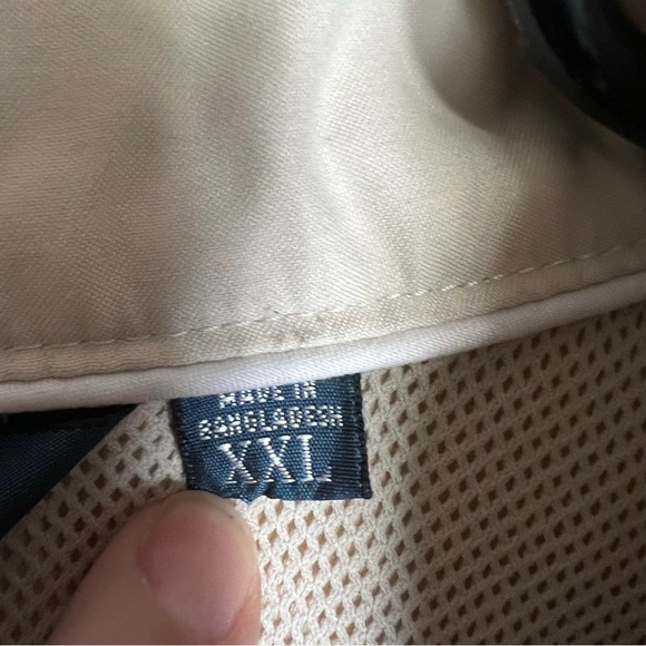 VTG Polo Ralph Lauren Mens Half Zip Pullover Khaki Pony Mesh Lined Jacket Sz XXL - Picture 11 of 12